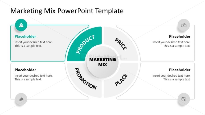 Editable Marketing Mix Slide Template