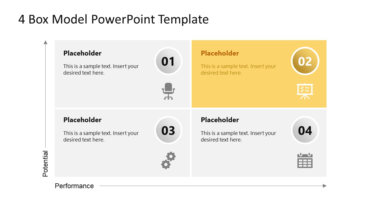 4-Box Model PowerPoint Template