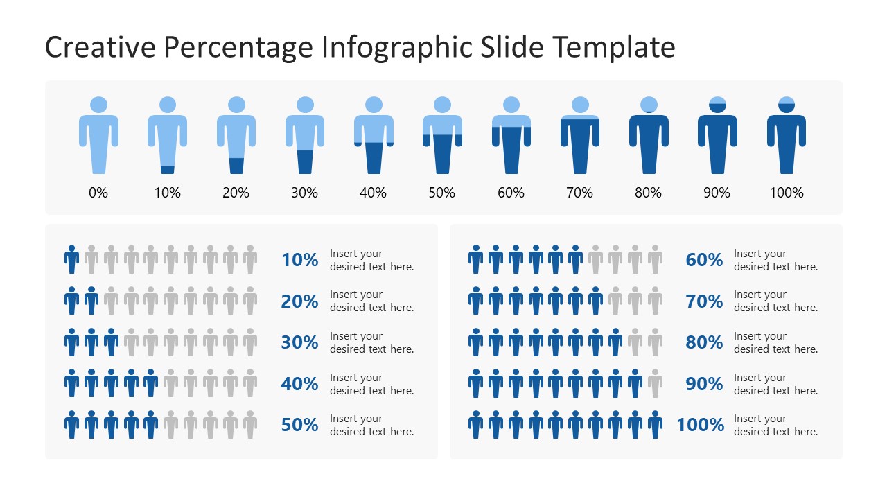PPT Template for Creative Percentage Infographic Presentation