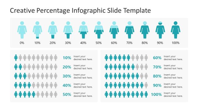 Creative Percentage Infographic PPT Template
