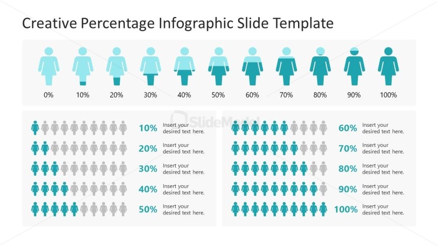 PowerPoint Template for Creative Percentage Infographic Presentation