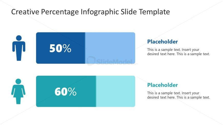 Creative Percentage Infographic PPT Slide 