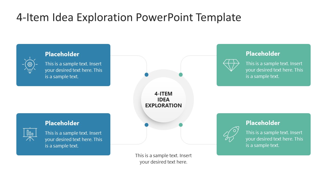 Editable 4-Item Idea Exploration Presentation Template