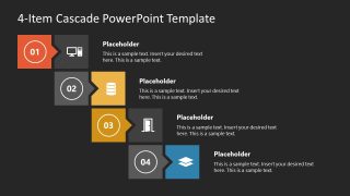 4-Item Cascade Diagram Slide 