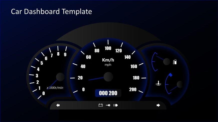 Customizable Car Dashboard PPT Slide 