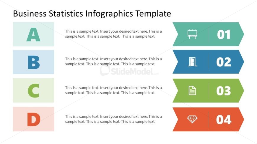 Business Statistics Infographic Slide with Graphical Icons 