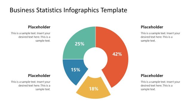 Business Statistics Infographic Slide with Pie Chart
