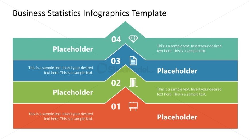 Pyramid Diagram Slide for Business Statistics Template 