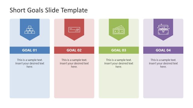 Short Goals Presentation Slide with Icons