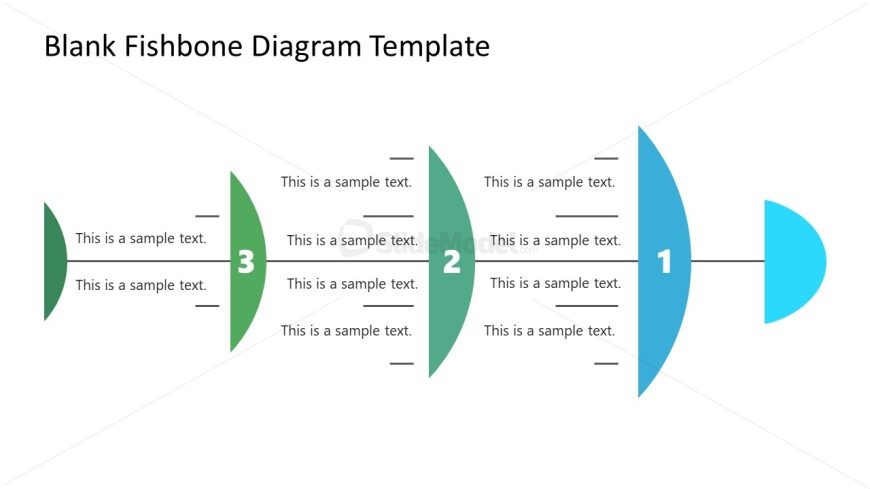 Blank Fishbone Diagram PowerPoint Slide 