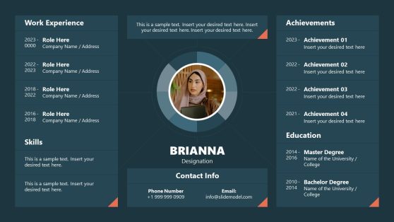 Personal Profile Resume PowerPoint Template