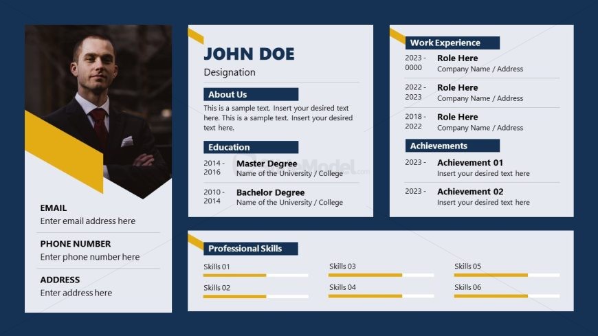 One Page CV PowerPoint Template 