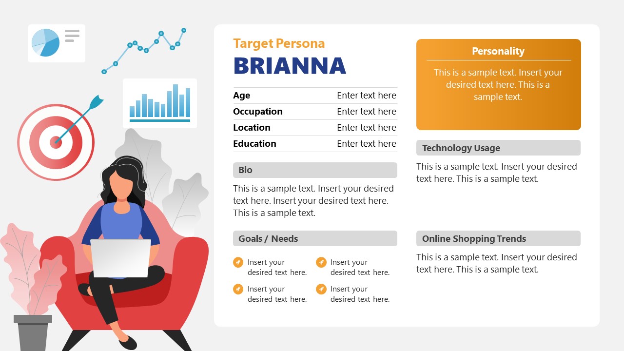 Editable Target Persona Slide Template