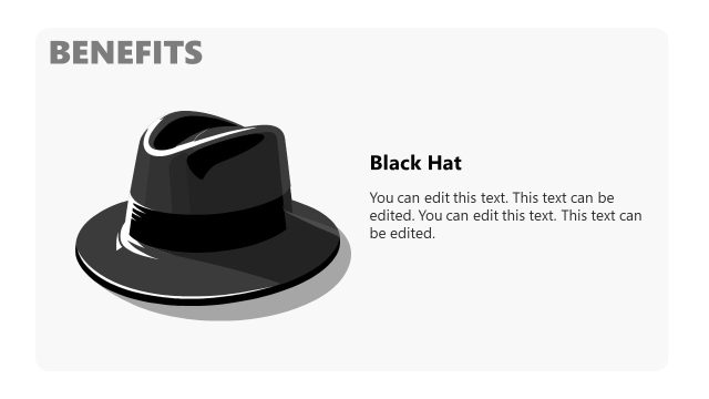 Benefits PowerPoint Slide for Thinking Hats Template