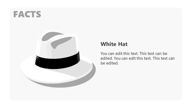White Hat Slide – Six Thinking Hats PPT Slide