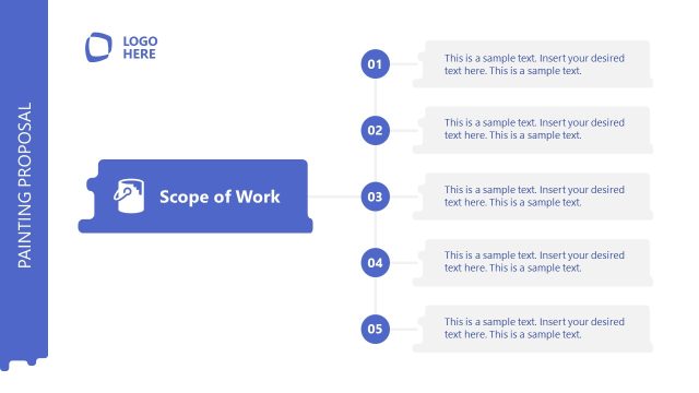 Scope of Work Slide for Painting Proposal PPT Template