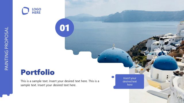 Slide for Portfolio – Painting Proposal PowerPoint