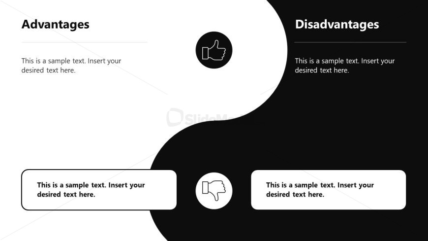 Yin and Yang Comparison Slide PowerPoint Template