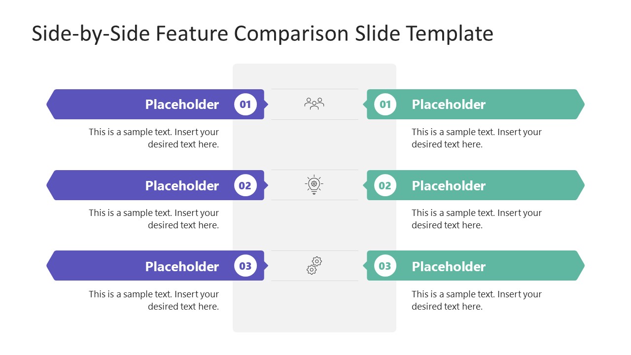 Side-by-Side Feature Comparison Slide Presentation Template 