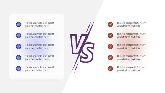 Simple Comparison Versus Slide Template for PowerPoint