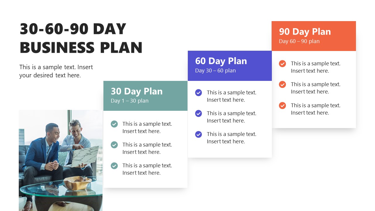PPT Template for  30 60 90 Day Business Plan Presentation