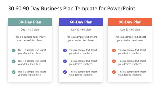 30 60 90 Day Business Plan PPT Slide