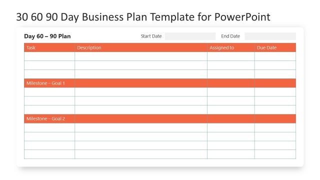 30 60 90 Day Business Plan Presentation Template