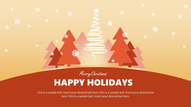 Customizable Merry Christmas Slide Template