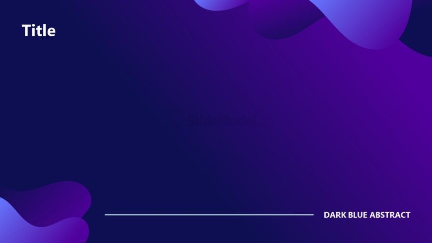 Template for Dark Blue Curved Wave Abstract Background