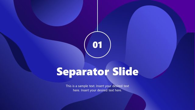 Dark Blue Curved Wave PPT Background for Presentation