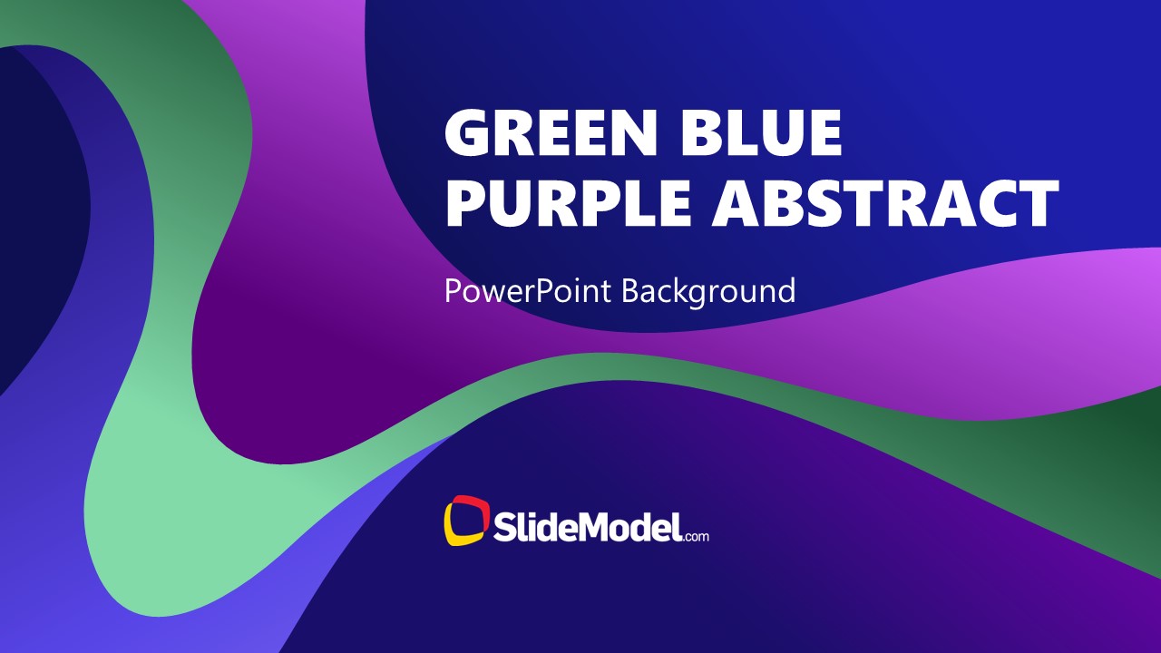 Green Blue Purple Abstract PPT Slide 