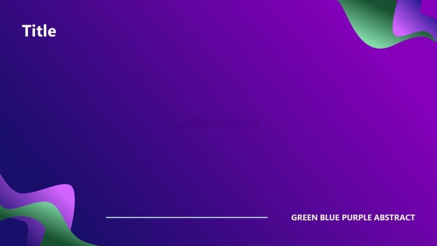 Background Template for Green Blue Purple Abstract Presentation
