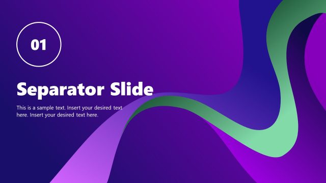 Green Blue Purple Abstract PPT Presentation Background