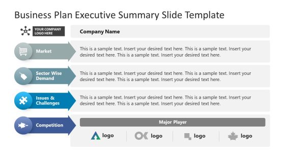 Business Plan Executive Summary Slide Template