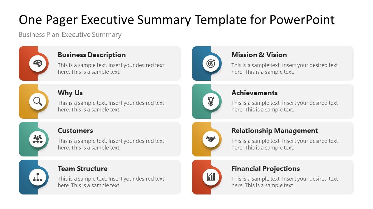 One Pager Executive Summary PPT Slide 