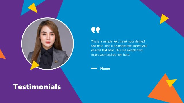 Editable Testimonials PowerPoint Slide