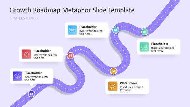 Five Milestones Slide – Growth Metaphor Roadmap Template