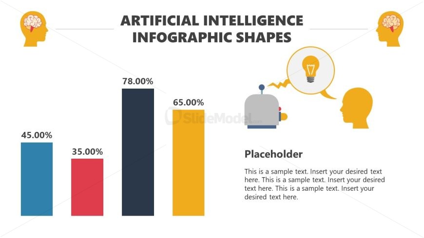 Artificial Intelligence Infographic Shapes Template for Presentation 