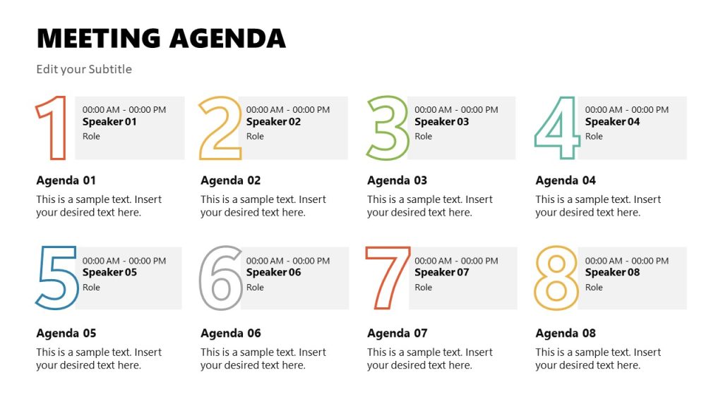 PowerPoint Presentation Template for Meeting Agenda Slide - SlideModel