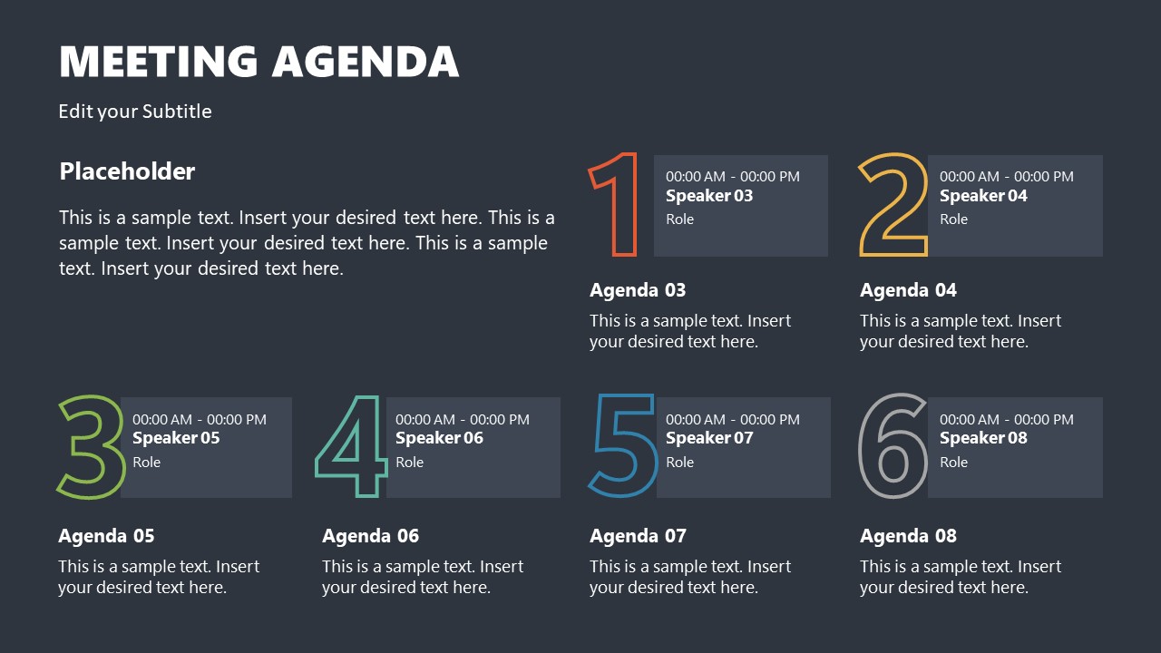 Meeting Agenda Template for PowerPoint