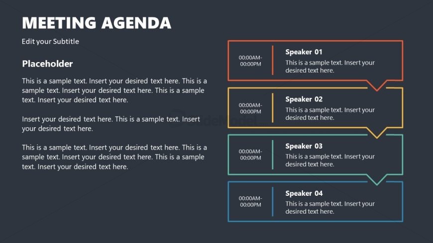 Meeting Agenda Template PPT Slide 