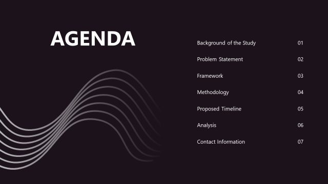 Agenda Slide – Research Paper Template