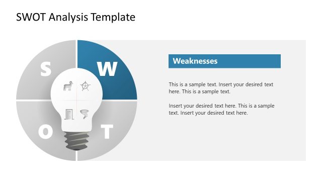 Weaknesses Slide – SWOT Analysis PPT Template