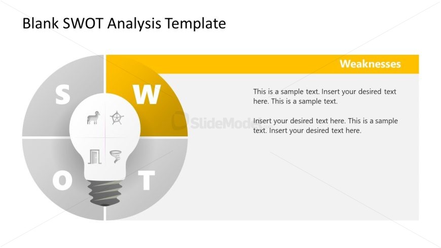 Blank SWOT Analysis Template for PowerPoint 