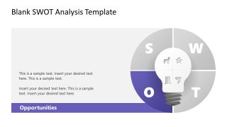 Blank SWOT Analysis PPT Slide Template