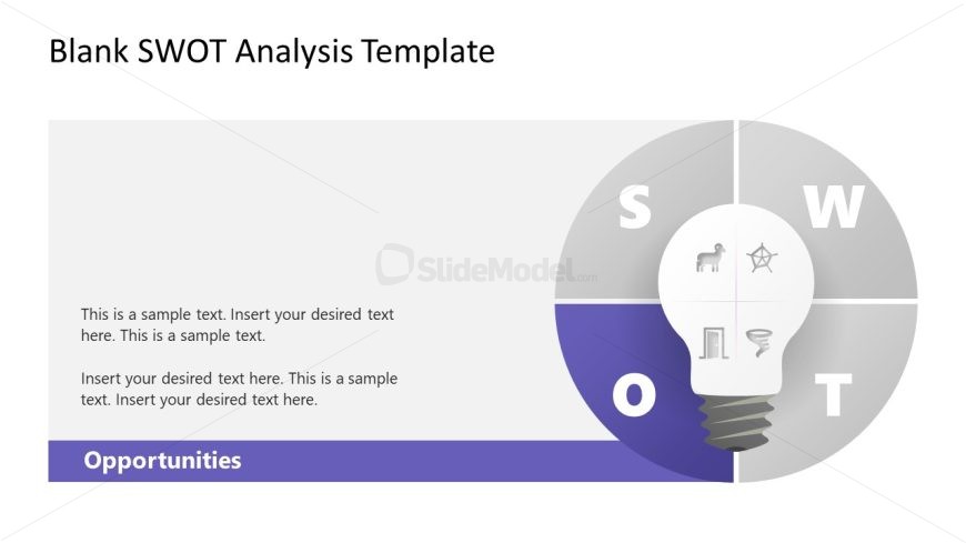 Blank SWOT Analysis PPT Slide Template