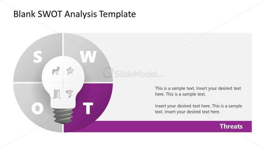 Blank SWOT Analysis PPT Slide 