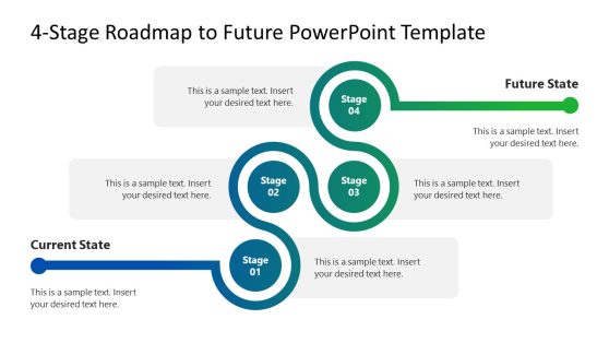 4-Stage Roadmap to Future PowerPoint Template