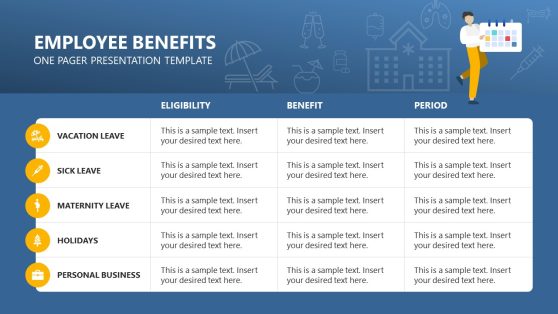 Employee Benefits One-Pager Presentation Template 