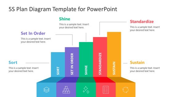 5S Plan Diagram Template for PowerPoint